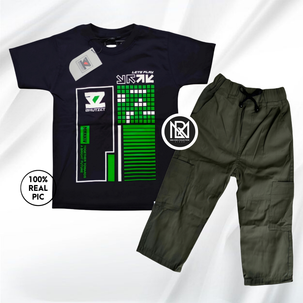 NRA Kaos Anak Setelan Distro/Chino / Setelan Baju Anak Laki Laki / Baju Anak Laki Laki