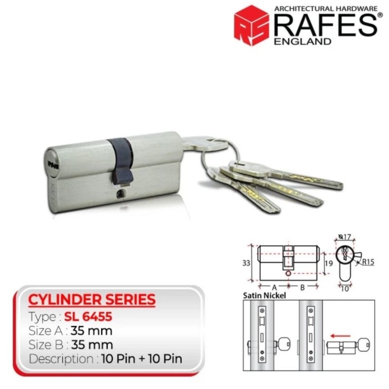 Silinder kunci Rafes SL 6455