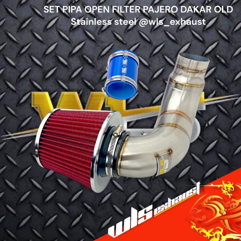 OPEN FILTER PAJERO DAKAR OLD STAINLESS STEEL WLS EXHAUST