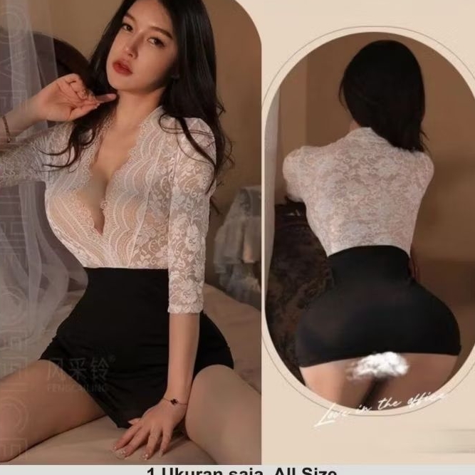Sexy Lingerie Cosplay Sekertaris Sexy Baju Tidur Wanita A1190WB