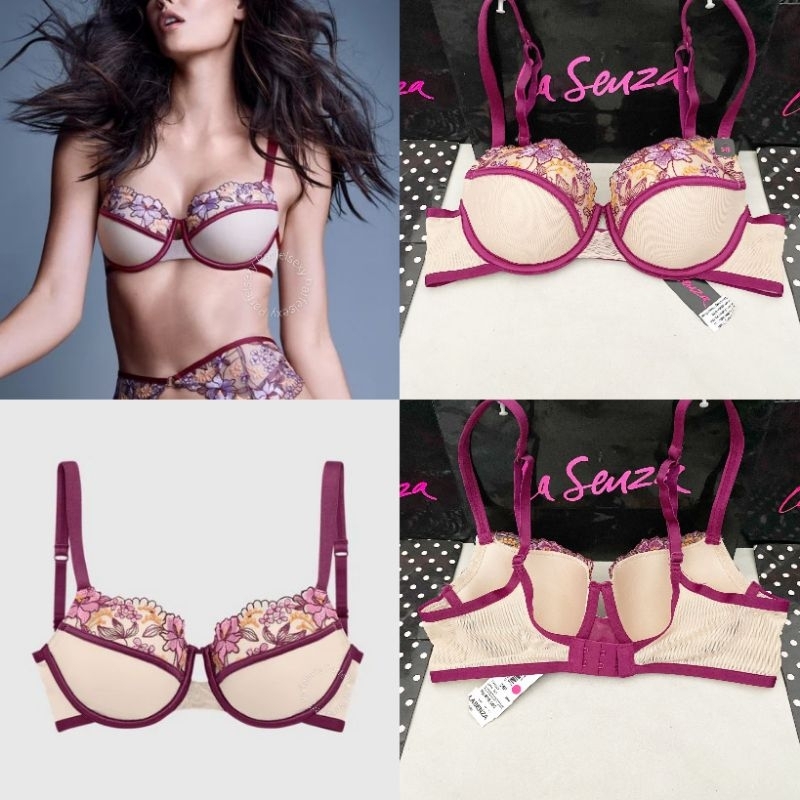 La Senza So Free Bra No Push Up Wild Flower Embroidery 36D 38C 60263379