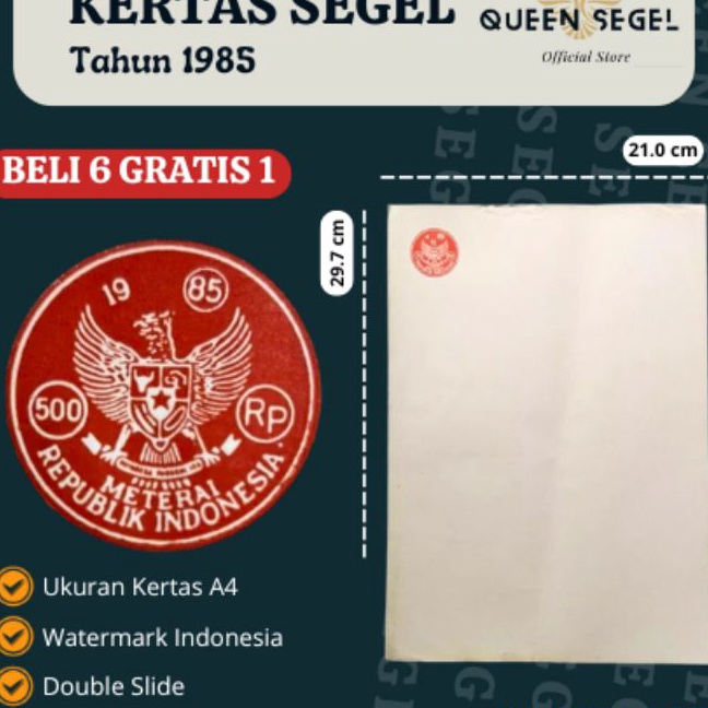 

berkualitas Beli 6 Gratis 1 Kes Segel Tahun 1985 Double Slide Asli Orinal