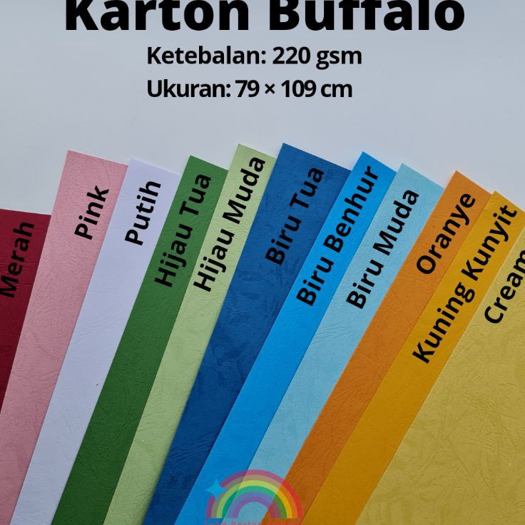 

KP8 karton buffalo tebal 22gsm ukuran A1 isi 5 pcs