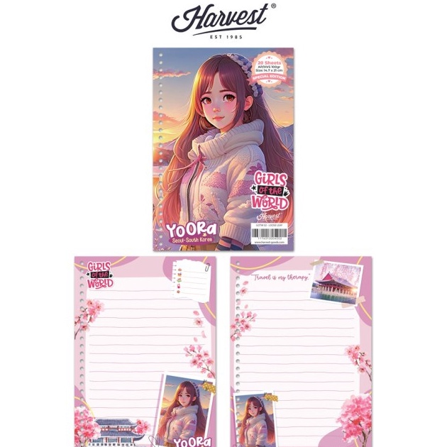 

Promo Loose Leaf Kes Binder Harvest A5 Girls of The World Seoul