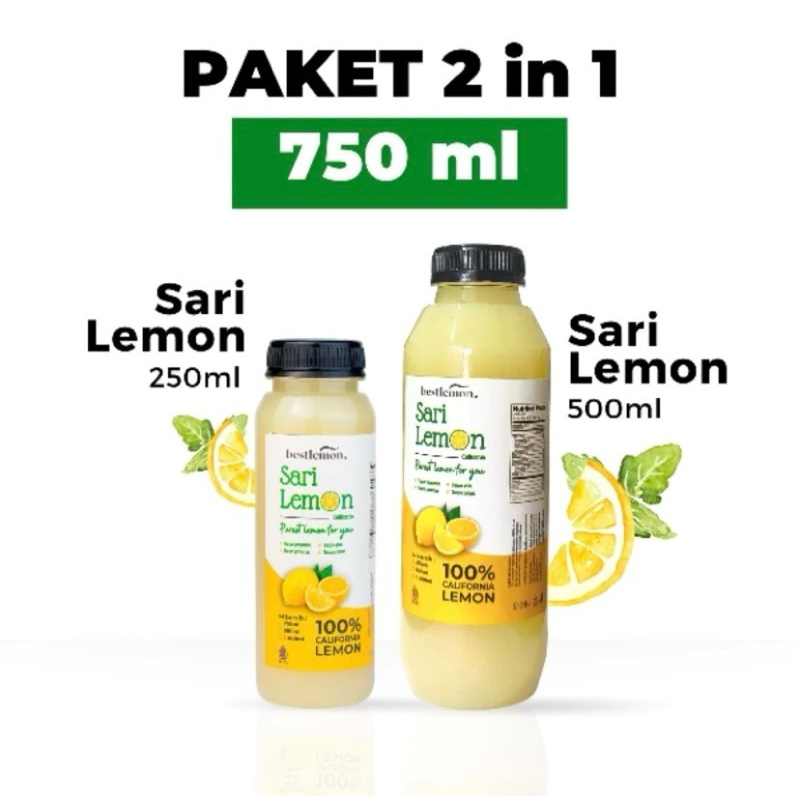 

Best Lemon/ Sari Lemon Kalifornia 750 paket 500ML & 250ML Diet Sehat Free Chea Seed 75gr