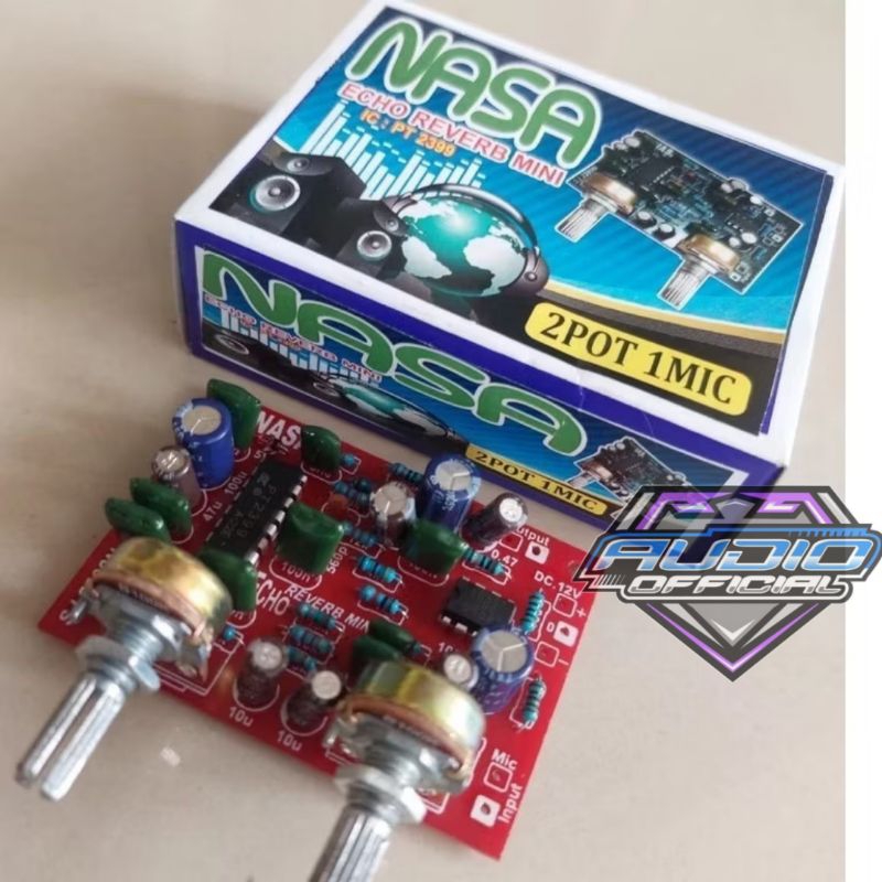 Echo Reverb NASA / Efek Reverb mini 2Potensio PT2399 1mic