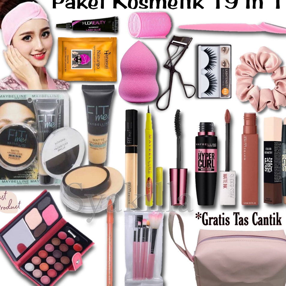 Dijamin Ekonomis  Paket Kosmetik Lengkap 19 In 1 Free Tas Cantik  Paket Kosmetik Lengkap  Makeup Set