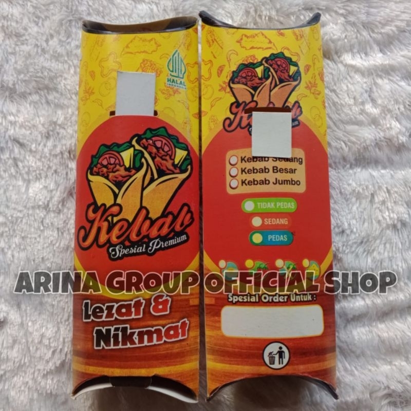 100 LEMBAR KERTAS KEBAB TARIKAN IVORI PUTIH UKURAN 24 × 9,2 CM HIGH QUALITY TEBAL PRODUK TERBARU | K