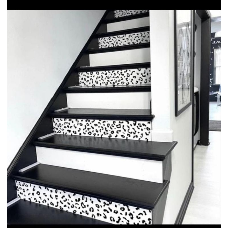 granit tangga ukuran 30x100 +20x100 dobel bevel hitam polos combinasi