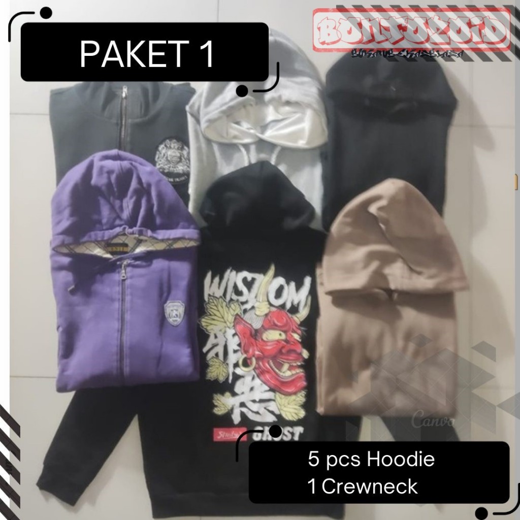 BORONGAN Hoodie - Crewneck - Kaos - Baju - Tshirt SECOND BRANDED