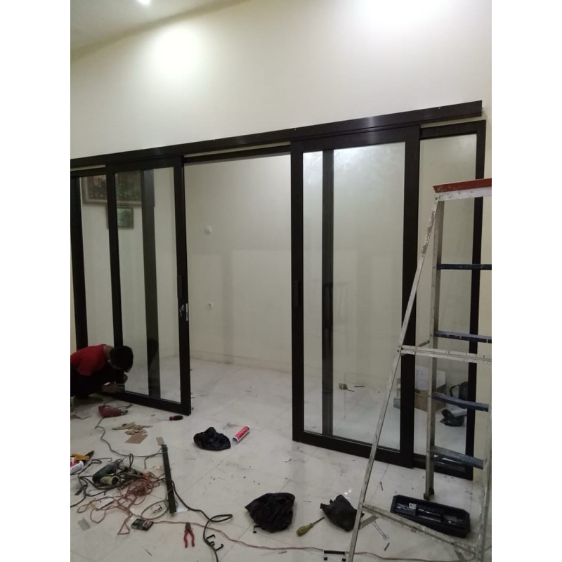 kusen pintu jendela aluminium almunium bahan tebal dacon inkalum