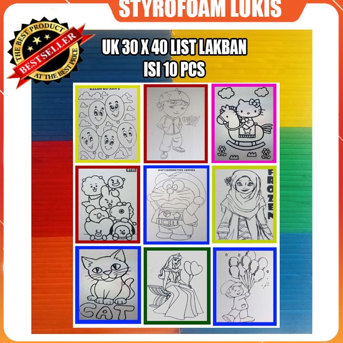 

KODE T68T Styrofoam lukis lakban isi 1 pcs uk 3 x 4