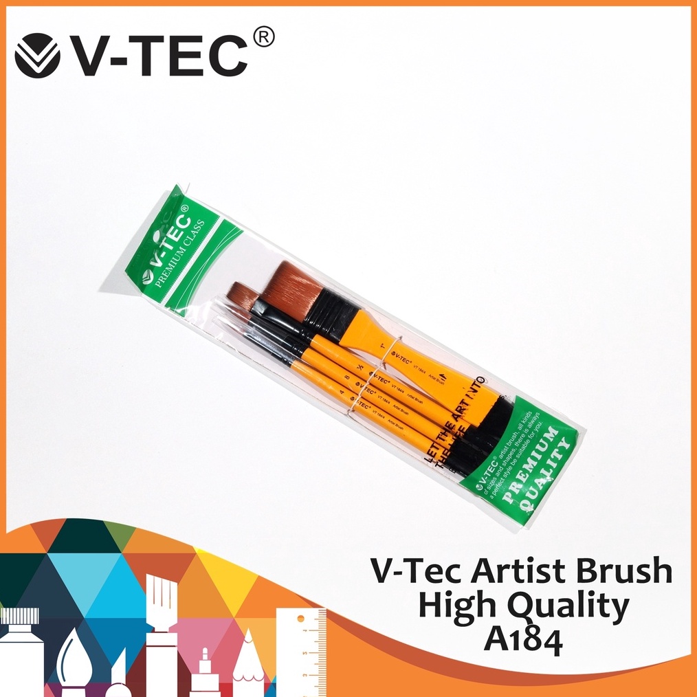 

KODE P28H VTec Artist Brushes A1844 Premium Class Kuas Lukis VTec Kuas Lukis VTec A184