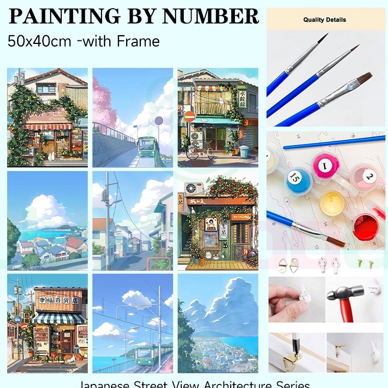 

KODE B22A ReadyPaint By Number 5x4cm Adegan jalanan Jepang series Landscape A Paint By Number Painting By Numbers Diy Paris Alam Art Set Melukis Canvas Painting By Number Melukis Mewarnai Kanvas Nomor Prakarya Anak