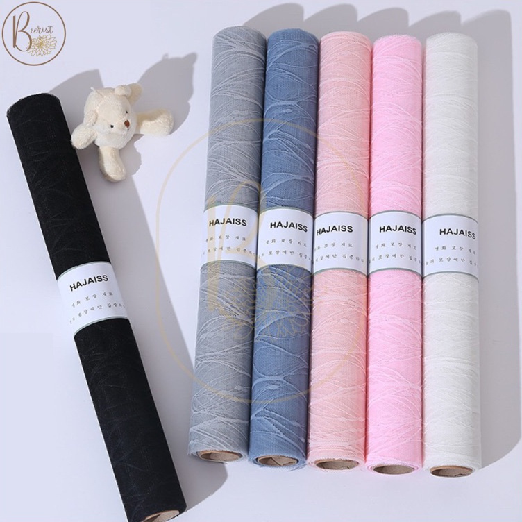 

Dijamin Original Kertas Jaring Buket Bunga 1 Roll Korean Jaring Roll Mesh Polynet Flower Wrapping Paper Pembungkus Buket Bunga Roll A