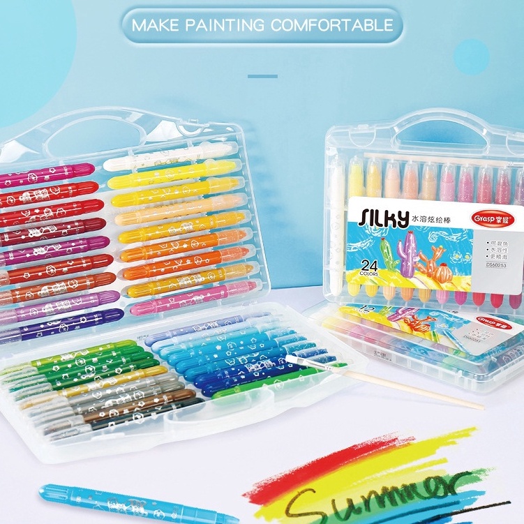 

KODE B36I LOGU Silky crayon Water soluble crayons Krayon licin