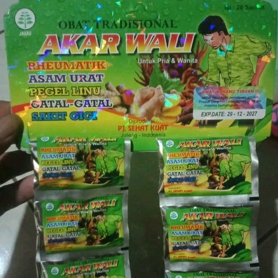 

Akar wali asam urat pegal linu
