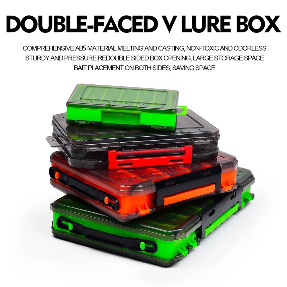 Box Kotak Pancing Popper Lure Bait Perkakas Kail Pancing waterproof double partisi