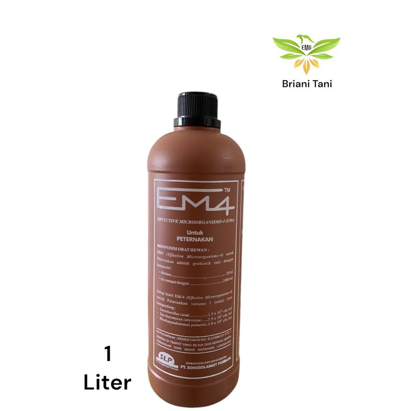 ￼EM4 Ternak, Em4 peternakan, Em4 Coklat kemasan 1 liter