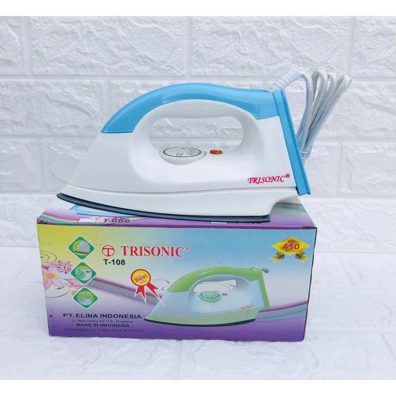 SETRIKA MURAH STRIKA GOSOKAN TEFLON TRISONIC T-108/Hyperlite TIC 8001