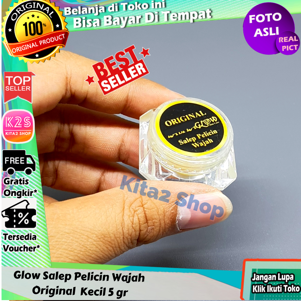 ( TERLARIS ) Glow Salep Pelicin Wajah 0ri 5 gr Cream Pelicin Wajah Glow COD Kita2 Shop K2S