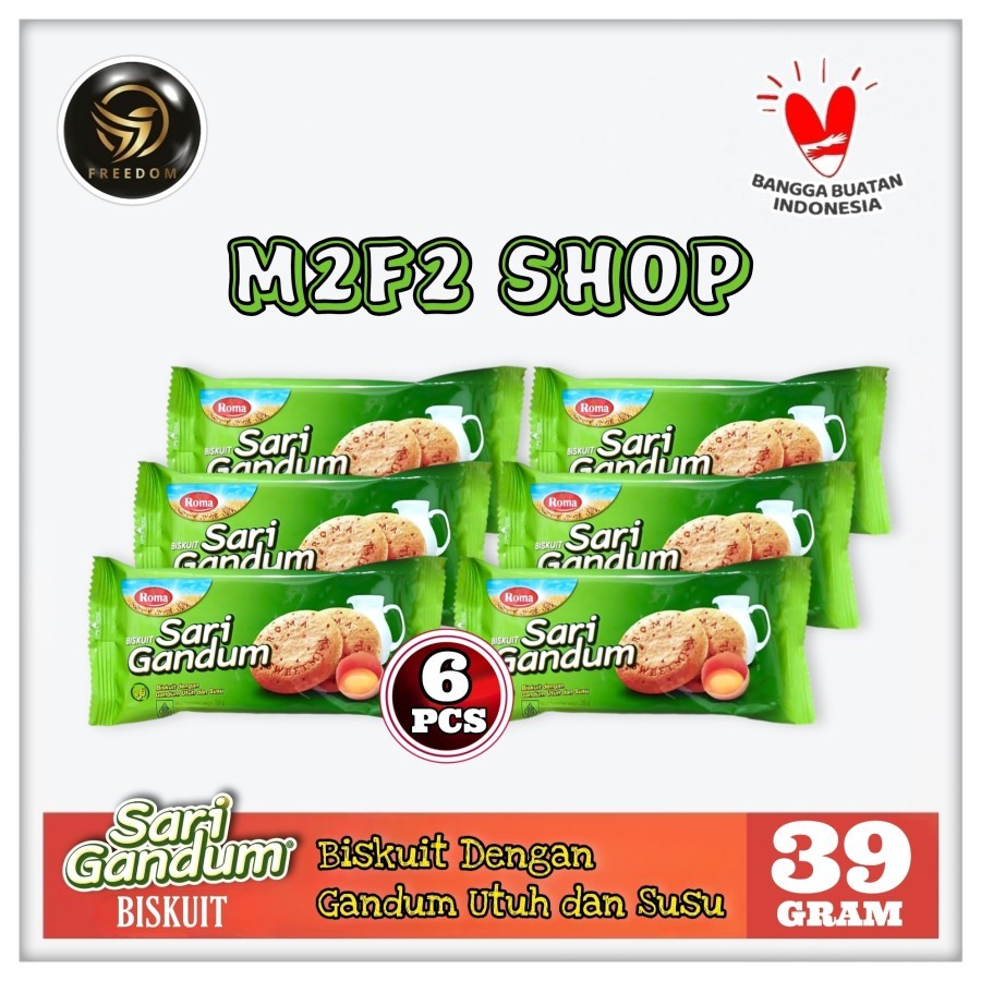 

Roma Biskuit Sari Gandum Utuh & Susu Original Sachet - 39 gr (Kemasan 6 Pcs)