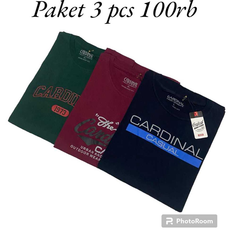 Termurah 3 pcs 1 ribu kaos cardinal original pria dewasa lengan pendek asli bandung 1 3  kaos pria d
