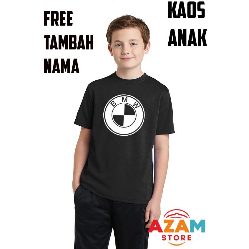 kaos  baju anak laki laki perempuan sport bmw logo 1