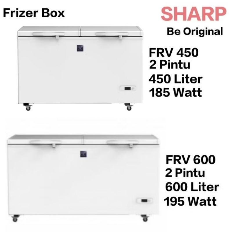Freezer Box Dua Pintu Sharp Kapasitas 450 Liter Dan 600 Liter FRV 450/FRV 600