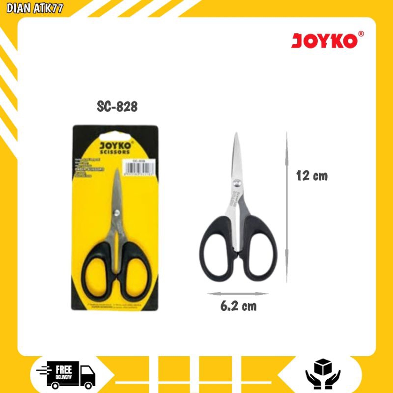 

12 Pcs Gunting Joyko Scissors SC-828 / Gunting Joyko Kecil SC-828