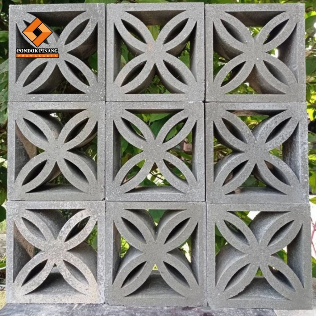 roster beton,roster minimalis,roster lubang angin,ventilasi udara,roster kawung abu abu