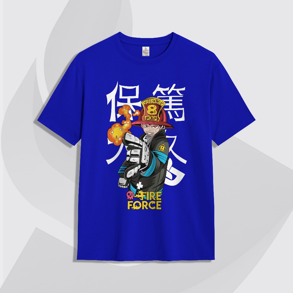 Lugoz T-shirt Fire Force | Kaos Fire Force Anime | T-shirt Anime Series