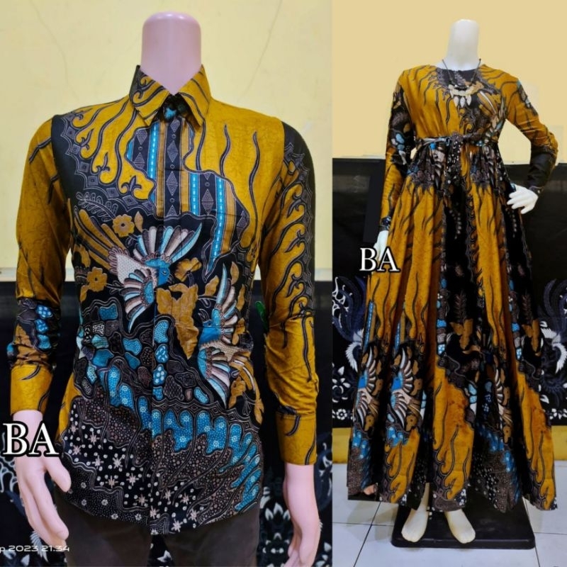Gamis Batik Couple Suami Istri HARGA SEPASANG