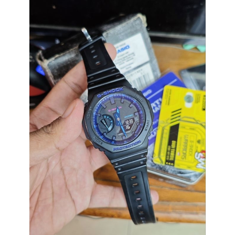 G-Shock ga-2100 dial blue original bekas