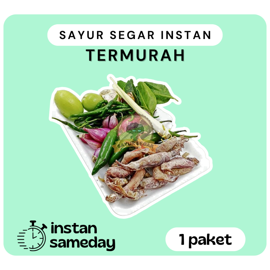 

Paket Cumi Asin Cabe Ijo/Paket Siap Masak Cumi Asin - Sayur Segar Instan