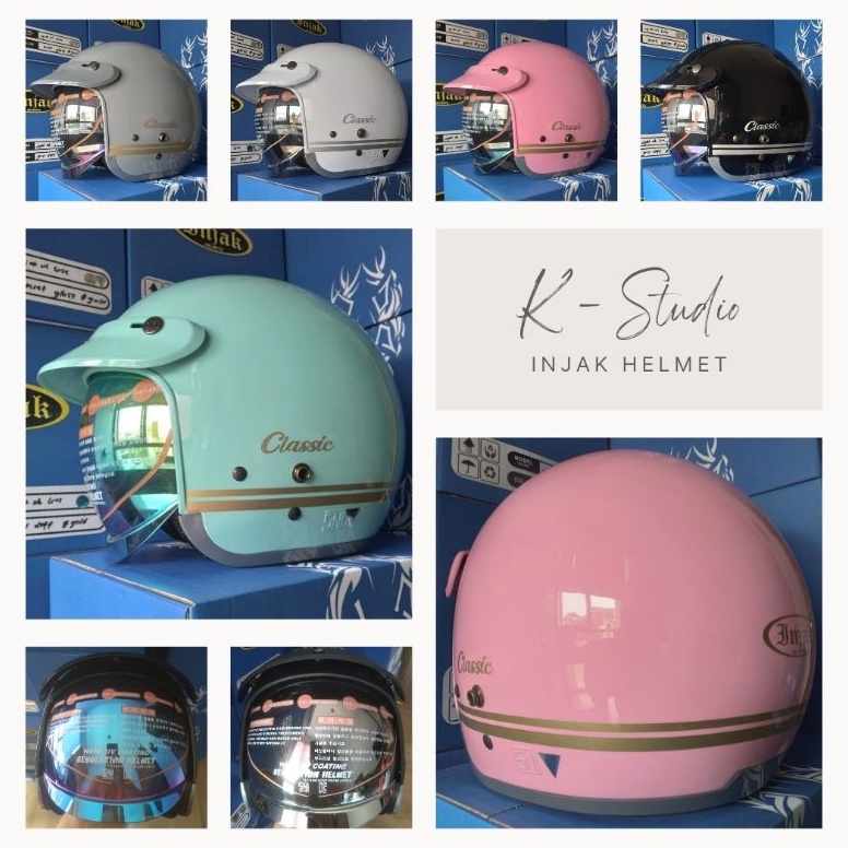 PALINGLARIS Helm Injak 6 Kaca Dalam  Helm Bogo  Helm Injak Inner Visor