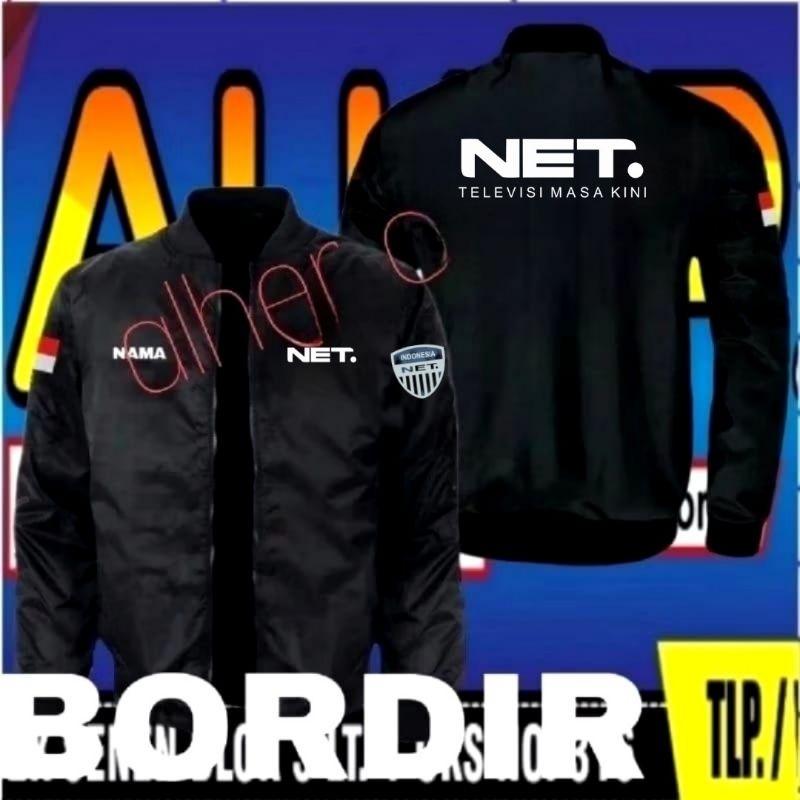 Full bordir jaket net TV jaket bomber net TV Jaket kerja net TV Jaket seragam net tv jaket stasiun n