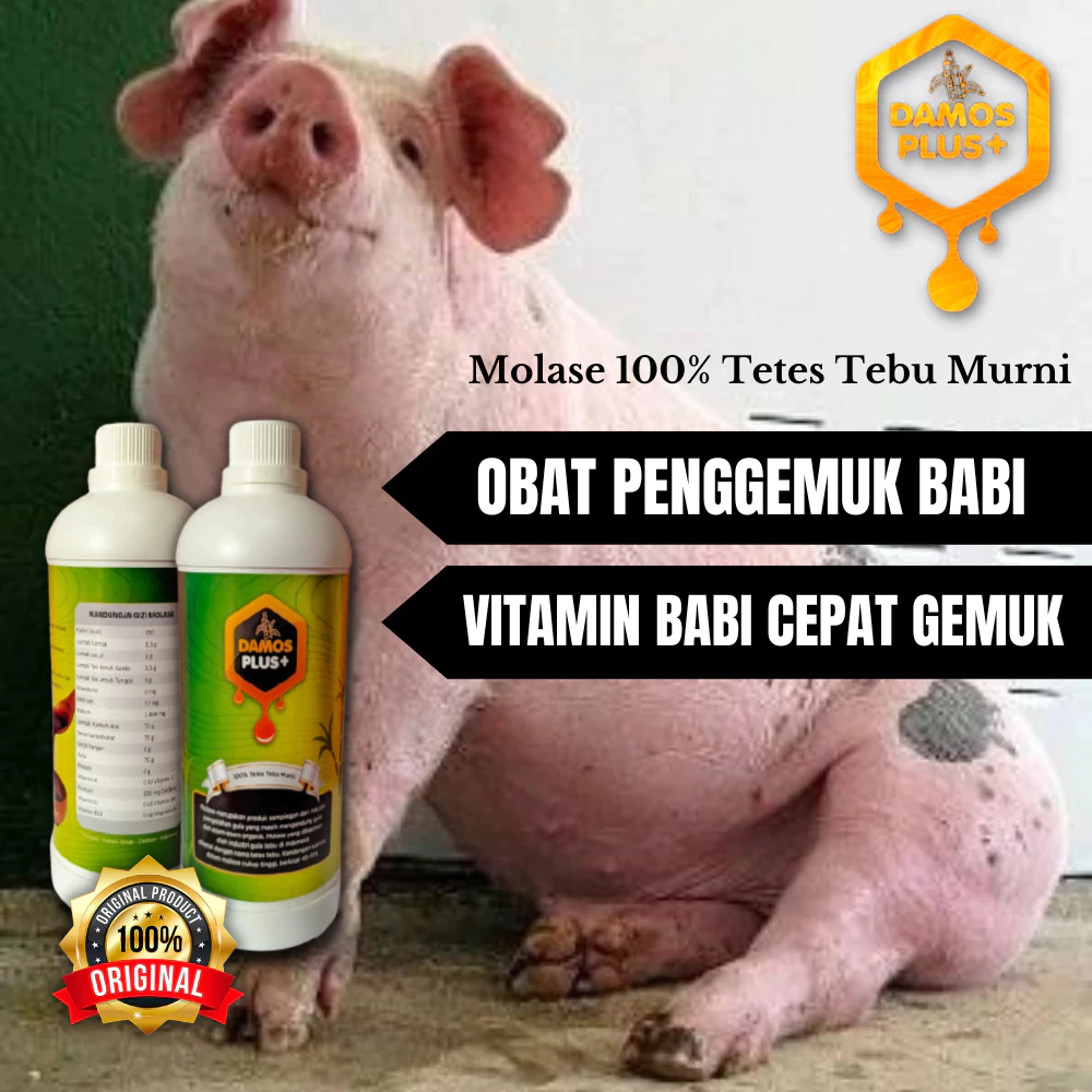 Damos Plus obat penggemuk babi | Obat cacing babi, Suplemen penggemuk babi, obat vitamin untuk terna