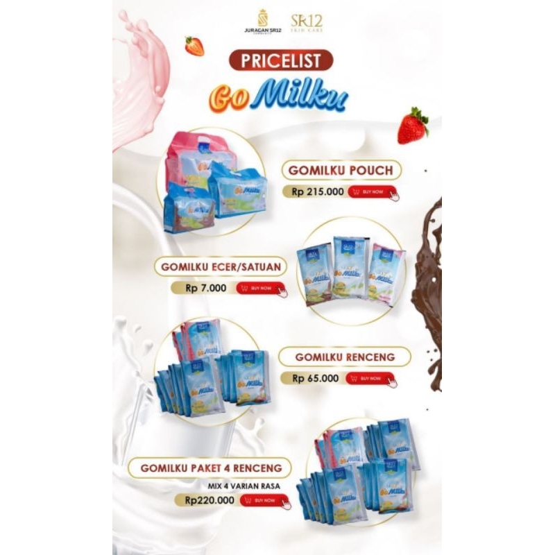 

GoMilku SR12 / GoMilku Sachet SR12 / Susu Kambing Etawa Sachet / 40 Sachet / Pack