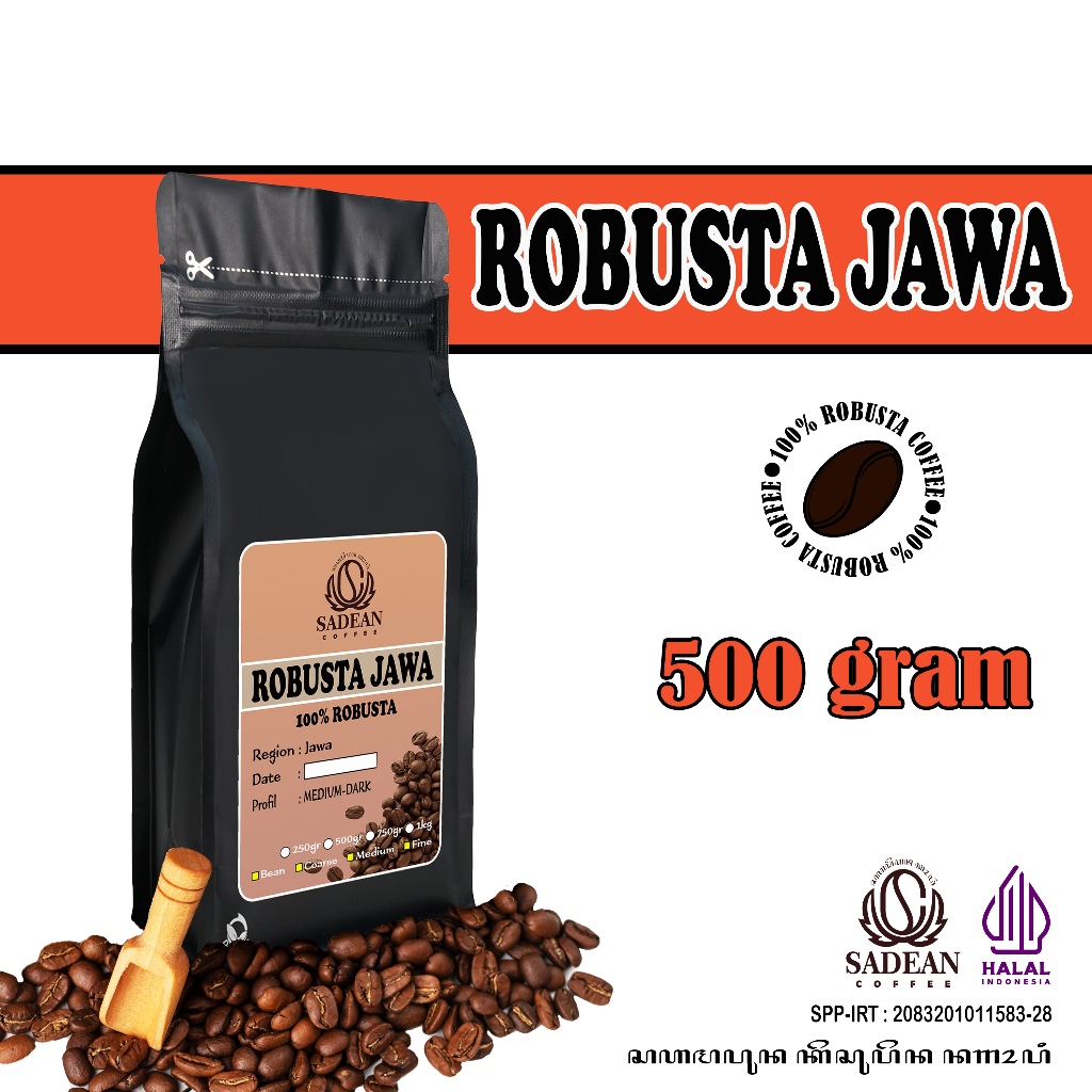 

Kopi Robusta Jawa / Kopi Robusta Java Jawa 500gr / Biji Kopi Robusta Java 250gr