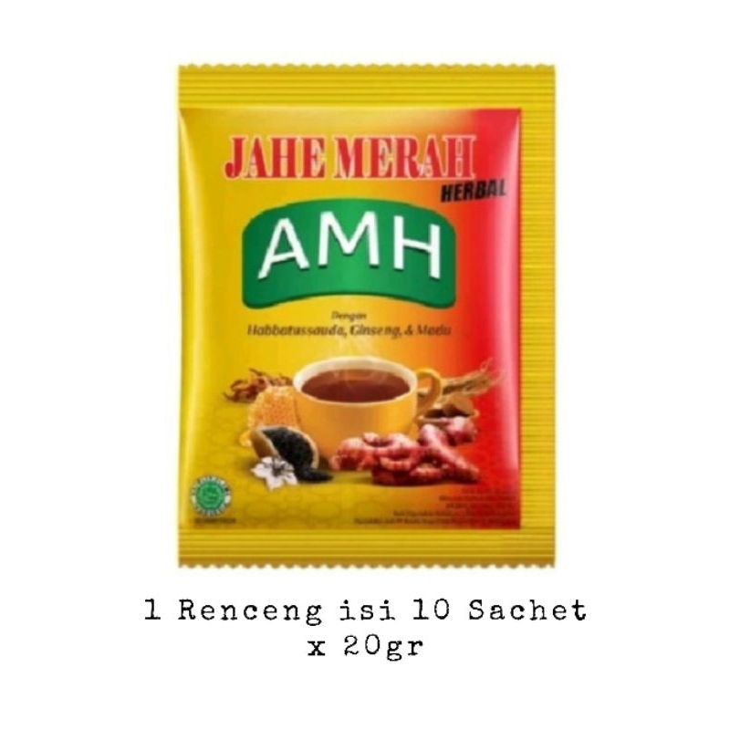 

AMH Jahe Merah Original 1 Renceng Isi 10 Sachet x 20gr