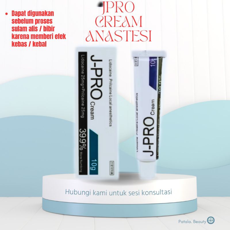 CREAM ANASTESI WAJAH JPRO 10GR KRIM UNTUK SULAM ALIS SULAM BIBIR ROLLER LASER ORIGINAL COD