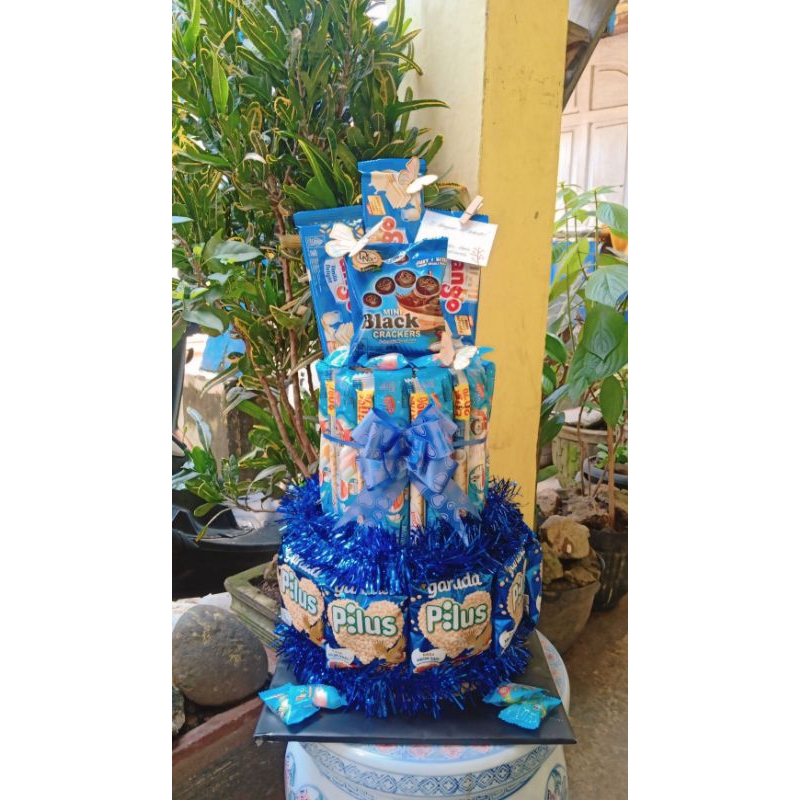 

Snack tower dua susun murah,free kartu ucapan