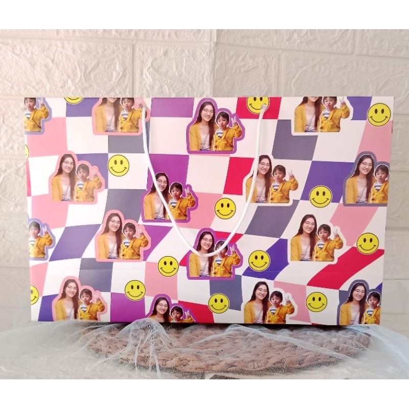 

paperbag Custom foto sendiri | paperbag kado ulang tahun | paperbag anniversary