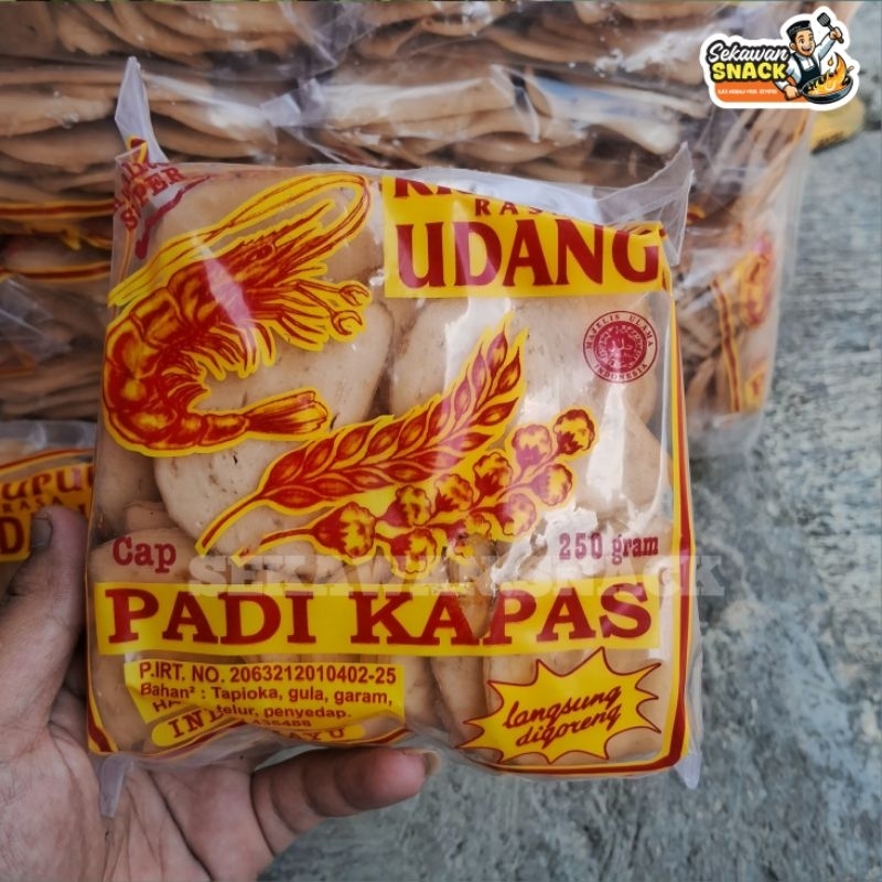 

Kerupuk Udang Padi Kapas Sedang Khas Indaramayu FREE DUS + BUBBLE WRAP