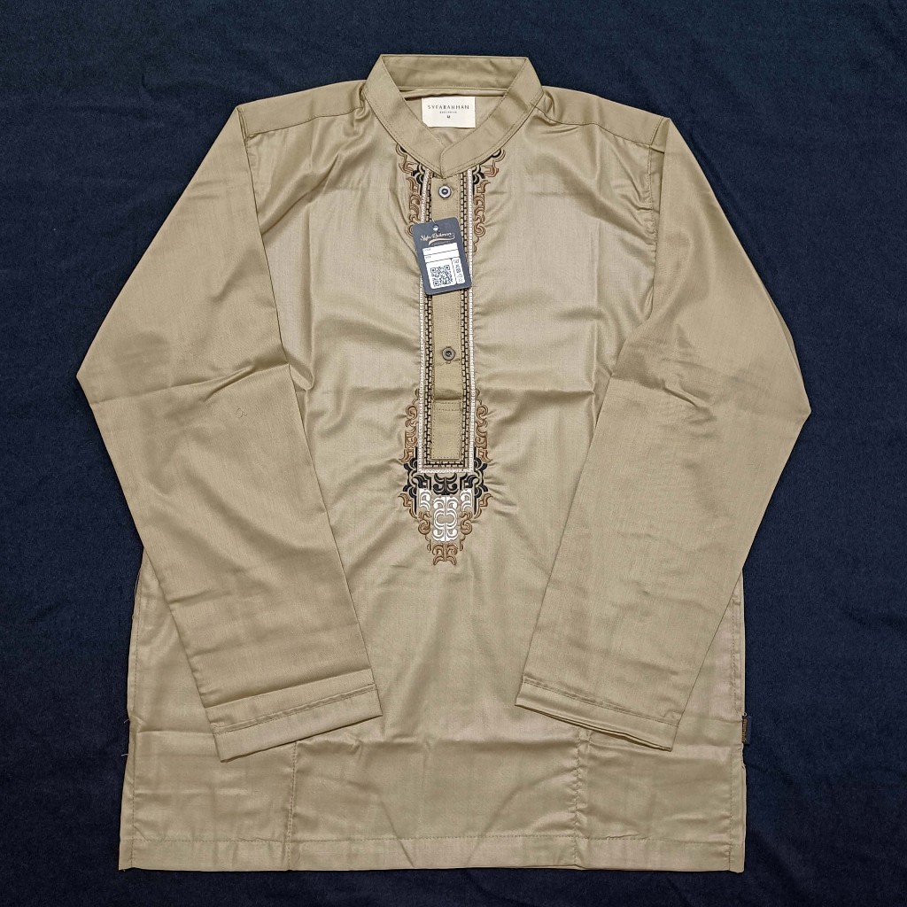Baju Muslim Koko Pria Lengan Panjang Syfa Rahman Size M