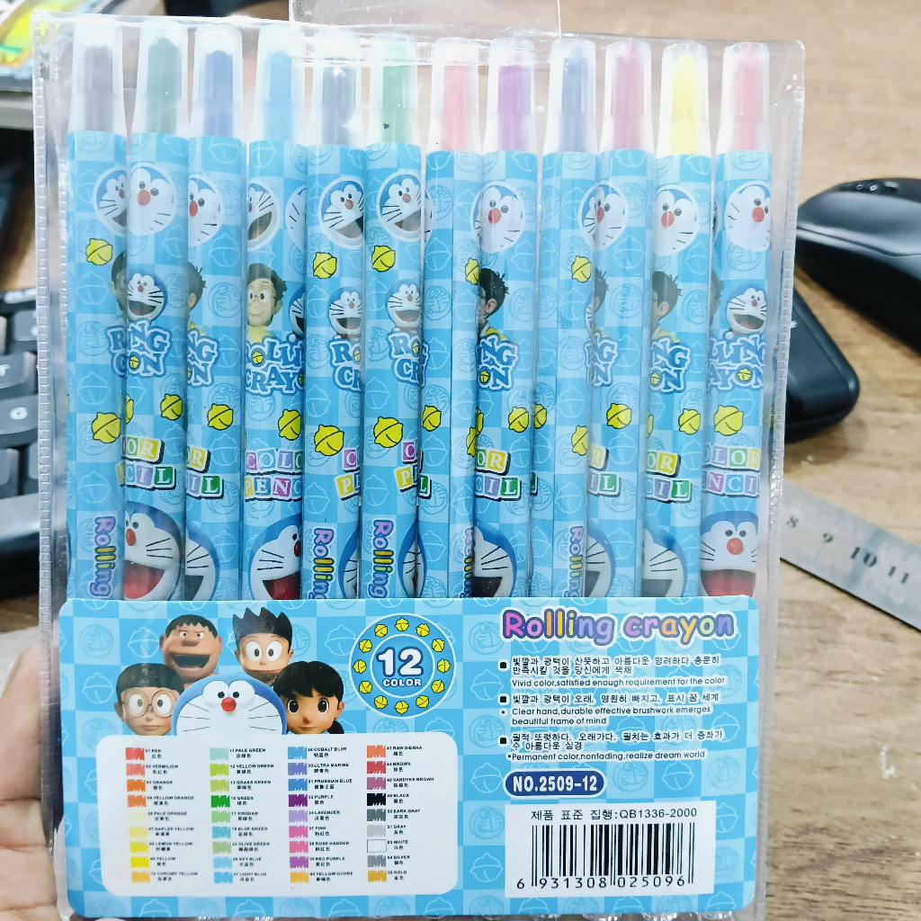 

KRAYON PUTAR 12 WARNA ROLLING CRAYON MURAH