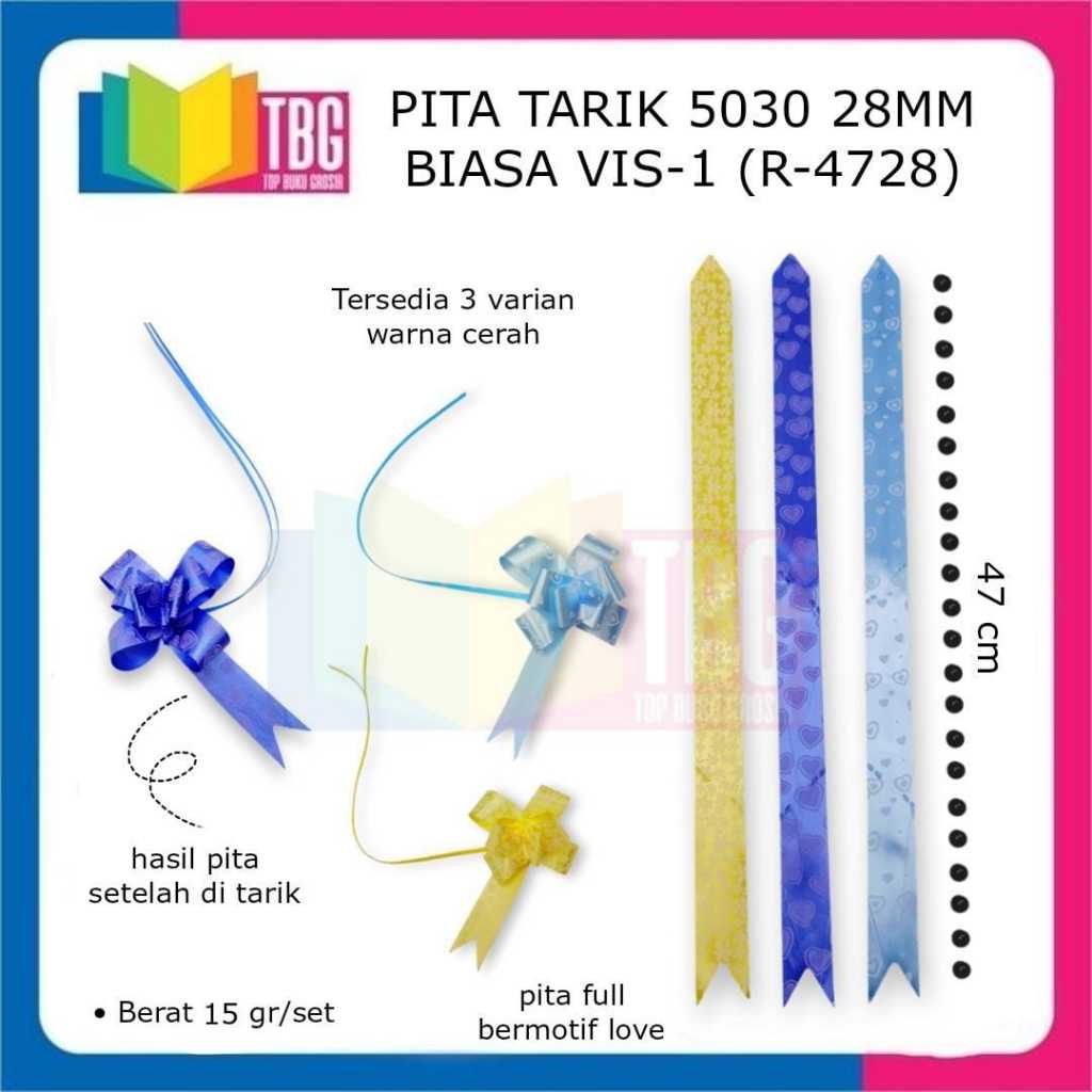 

PITA TARIK 5030 28MM BIASA VIS-1 / PITA KADO / PITA SERUT WARNA / HIASAN KADO (R-4728)