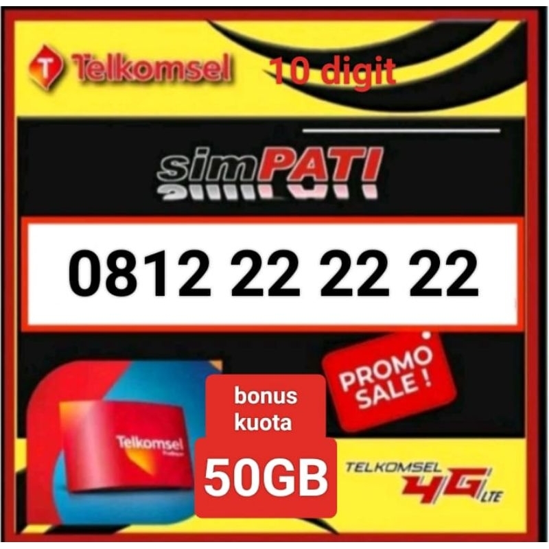 Kartu perdana Telkomsel+kuota 50GB