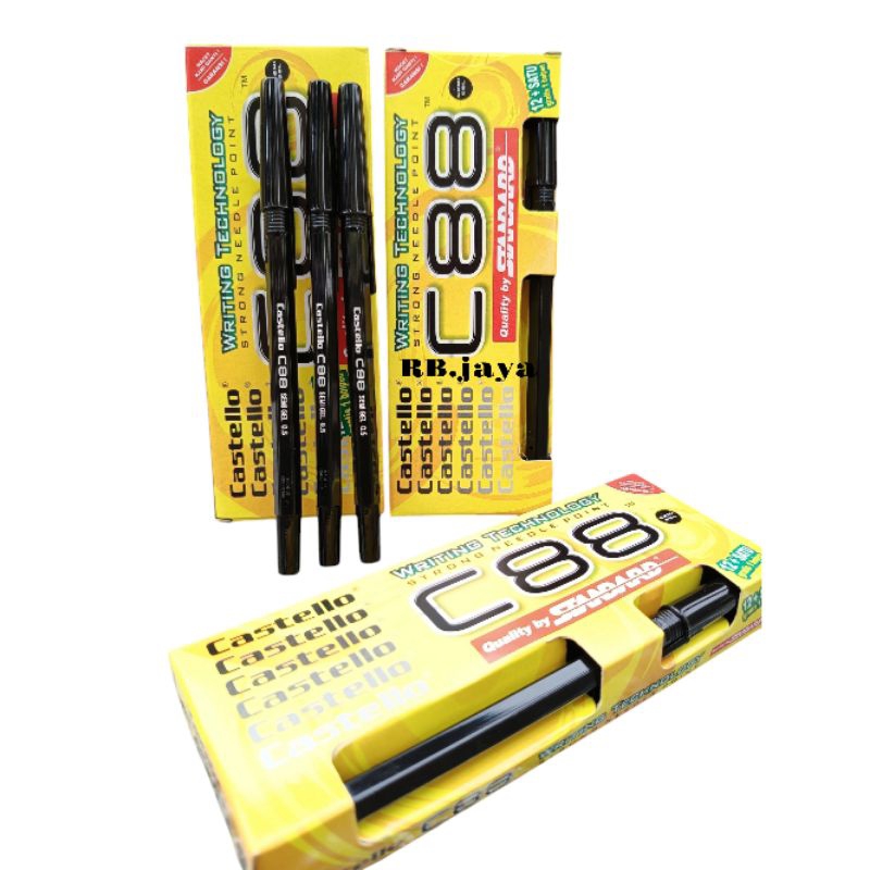 

(promo) pulpen standar Castello C88 1 pack isi 12 pcs